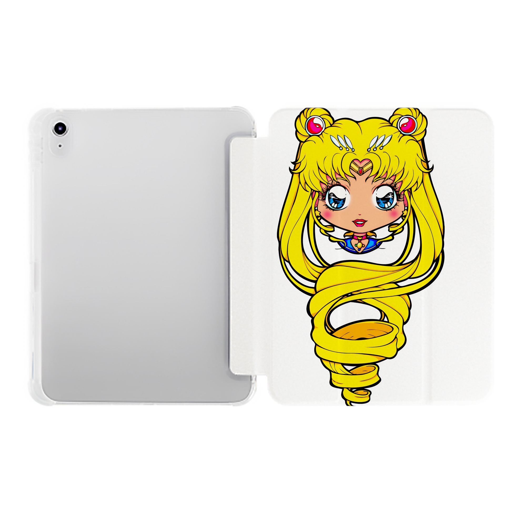 （画像用） 美少女戦士セーラームーン 月野 うさぎ つきの うさぎ Sailor Moon Tsukino Usagi IPad ケース ペン収納付き 三つ折りスタンド PUレザー×シリコン 対応機種9.5/10.5/10.9インチ